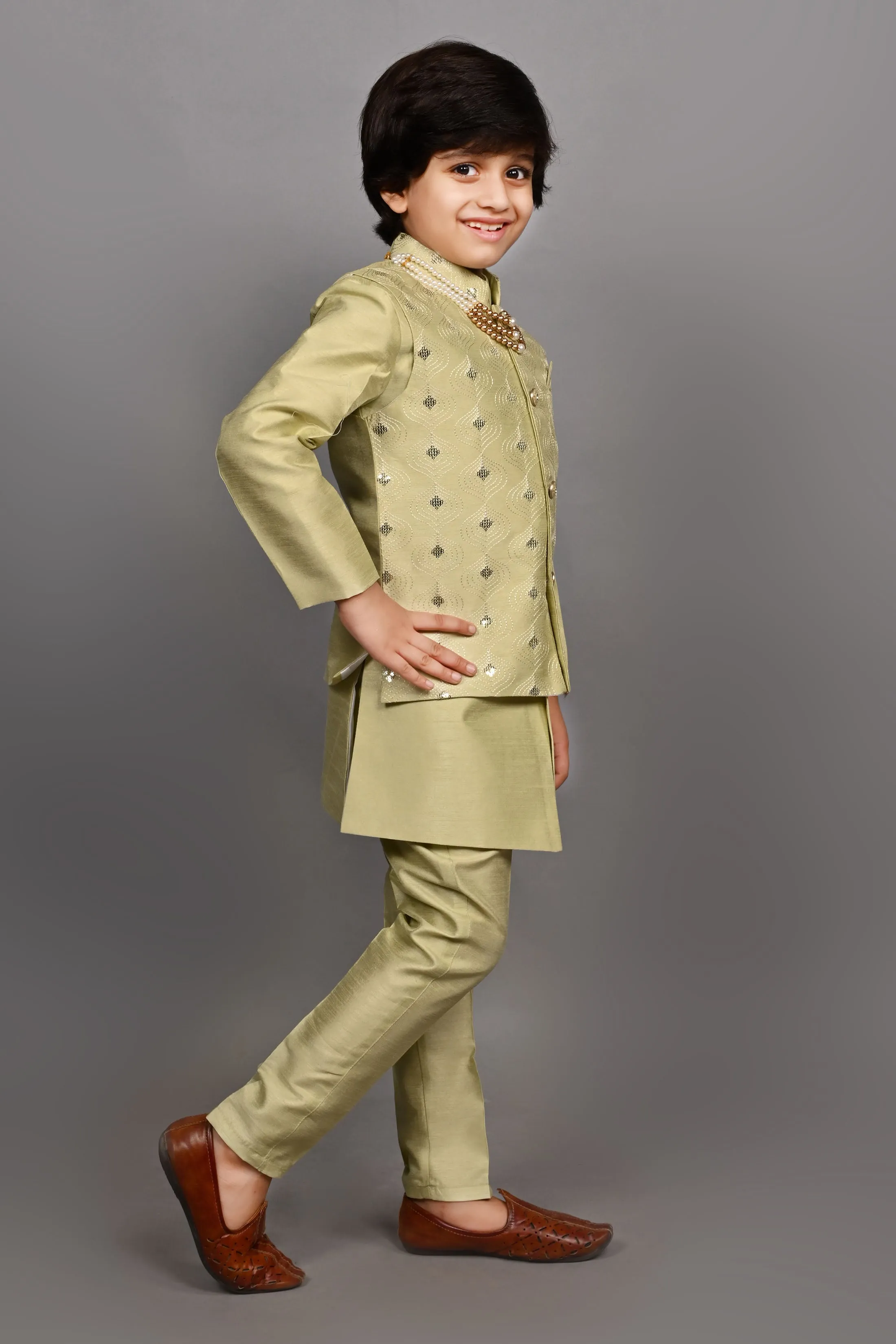 Ahhaaaa Traditional Party Wear Bollywood Style Indo-Western Sherwani for Boys