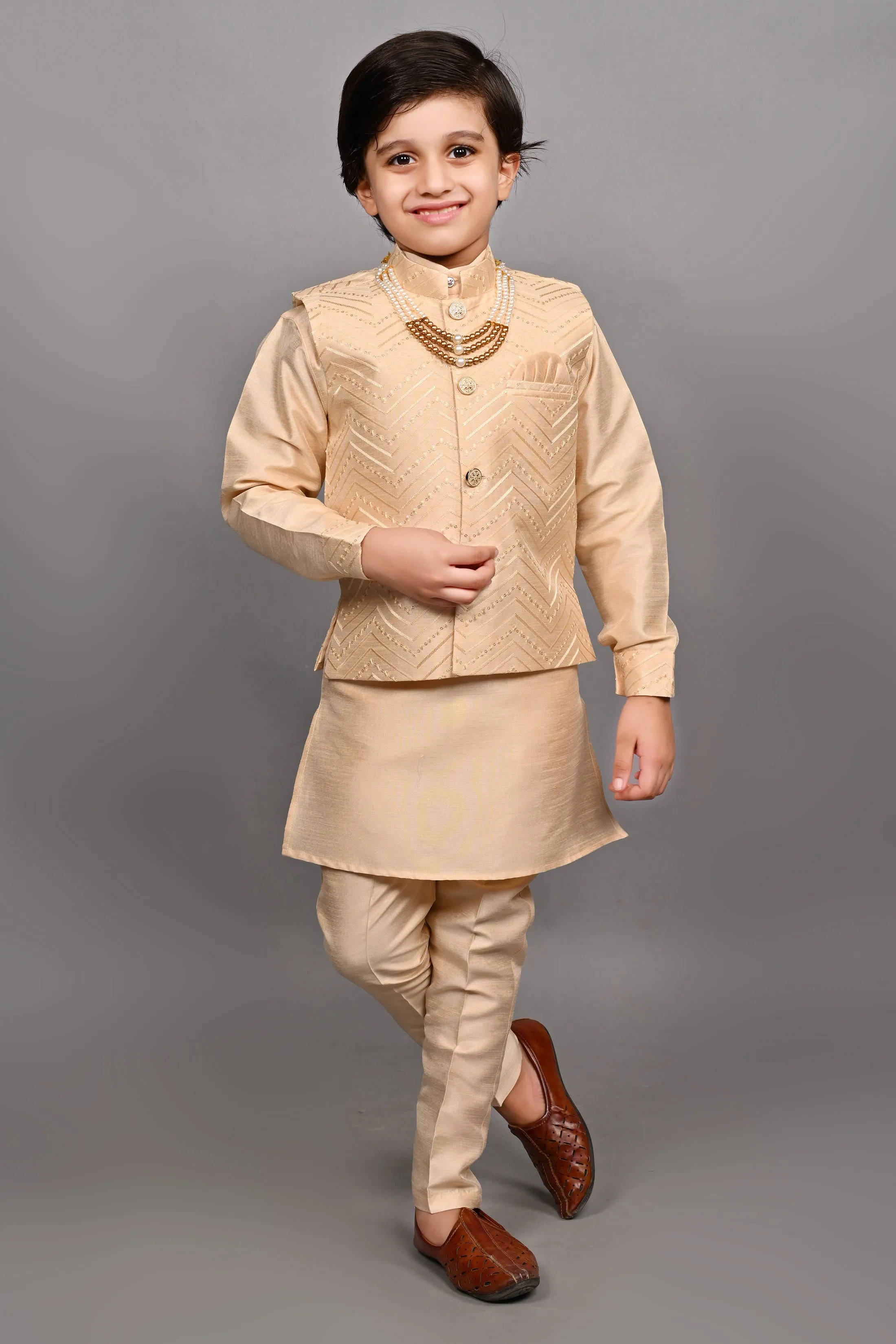 Ahhaaaa Traditional Party Wear Bollywood Style Indo-Western Sherwani for Boys