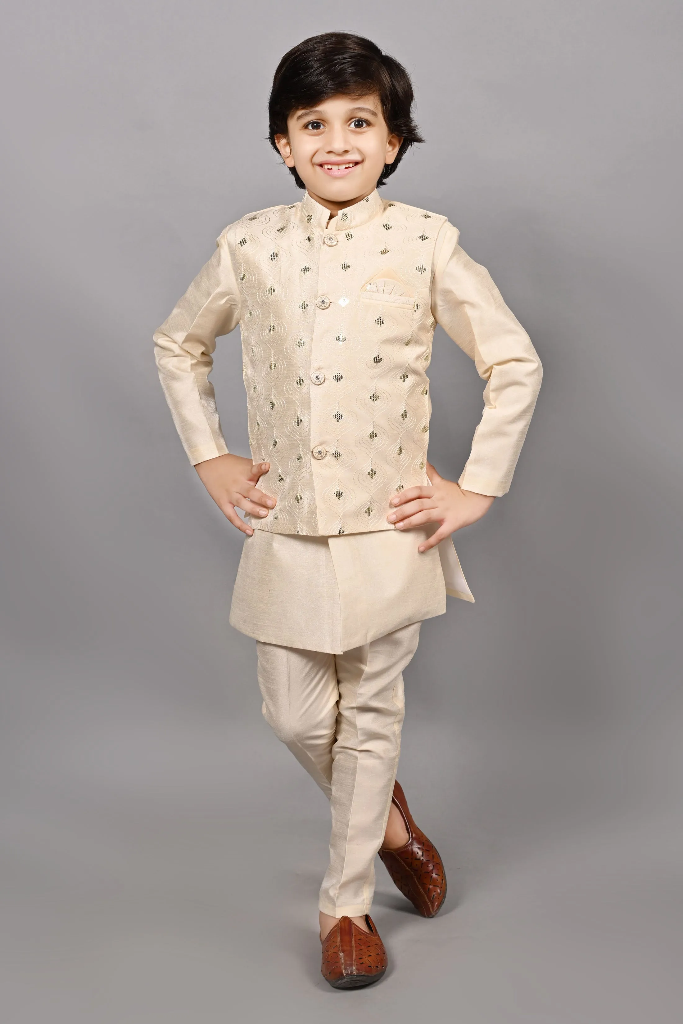 Ahhaaaa Traditional Party Wear Bollywood Style Indo-Western Sherwani for Boys