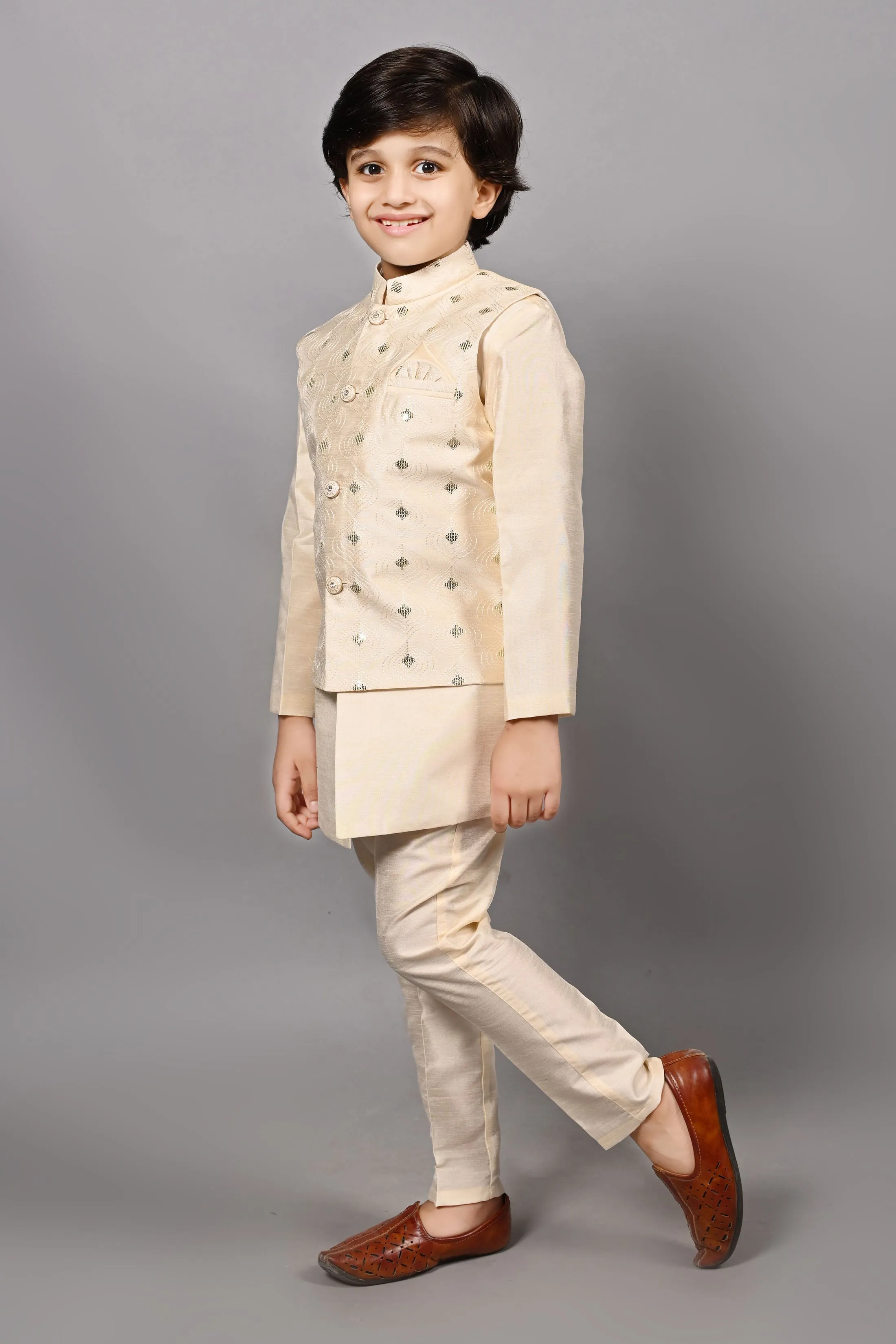 Ahhaaaa Traditional Party Wear Bollywood Style Indo-Western Sherwani for Boys