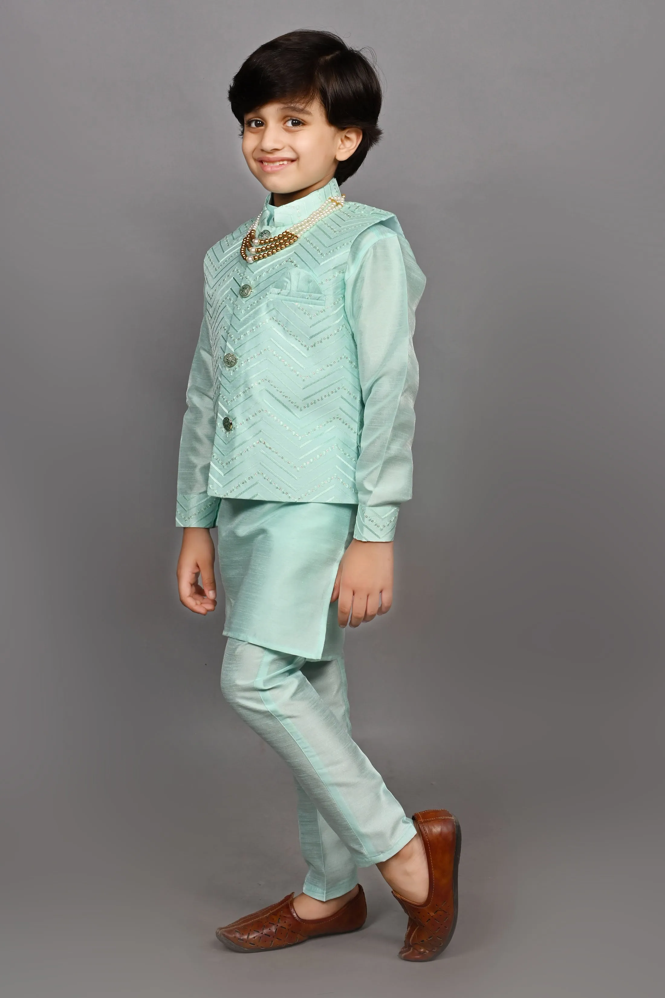 Ahhaaaa Traditional Party Wear Bollywood Style Indo-Western Sherwani for Boys