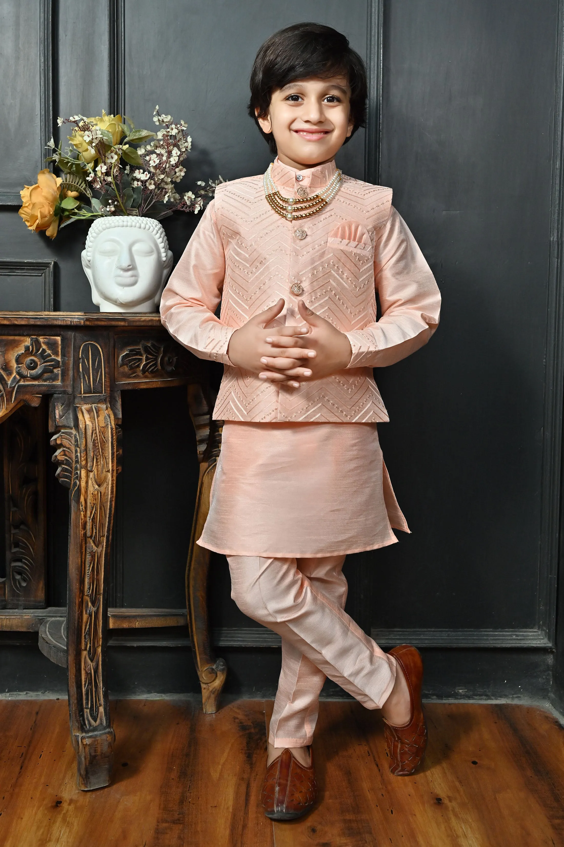 Ahhaaaa Traditional Party Wear Bollywood Style Indo-Western Sherwani for Boys