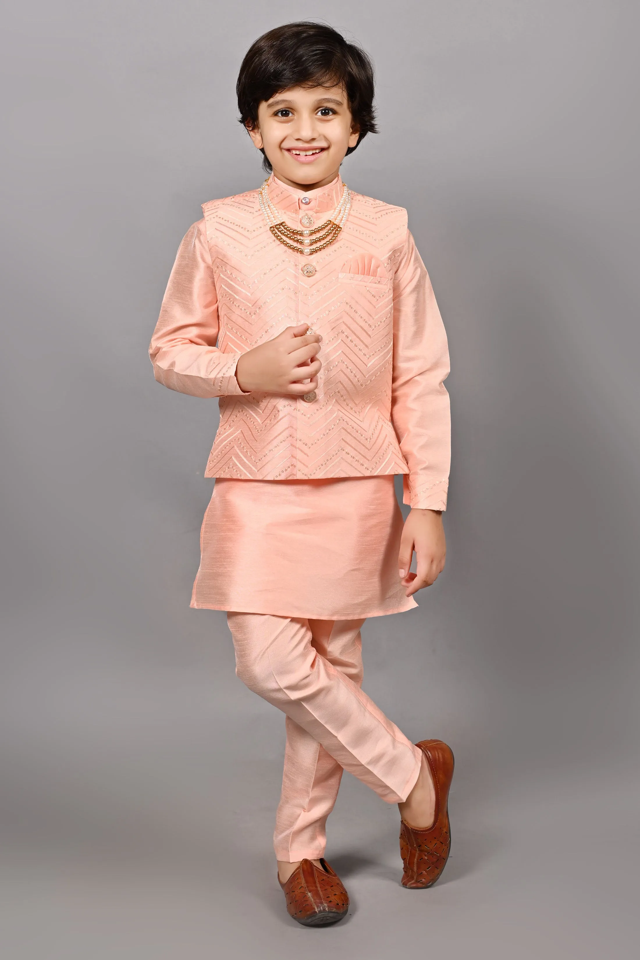 Ahhaaaa Traditional Party Wear Bollywood Style Indo-Western Sherwani for Boys