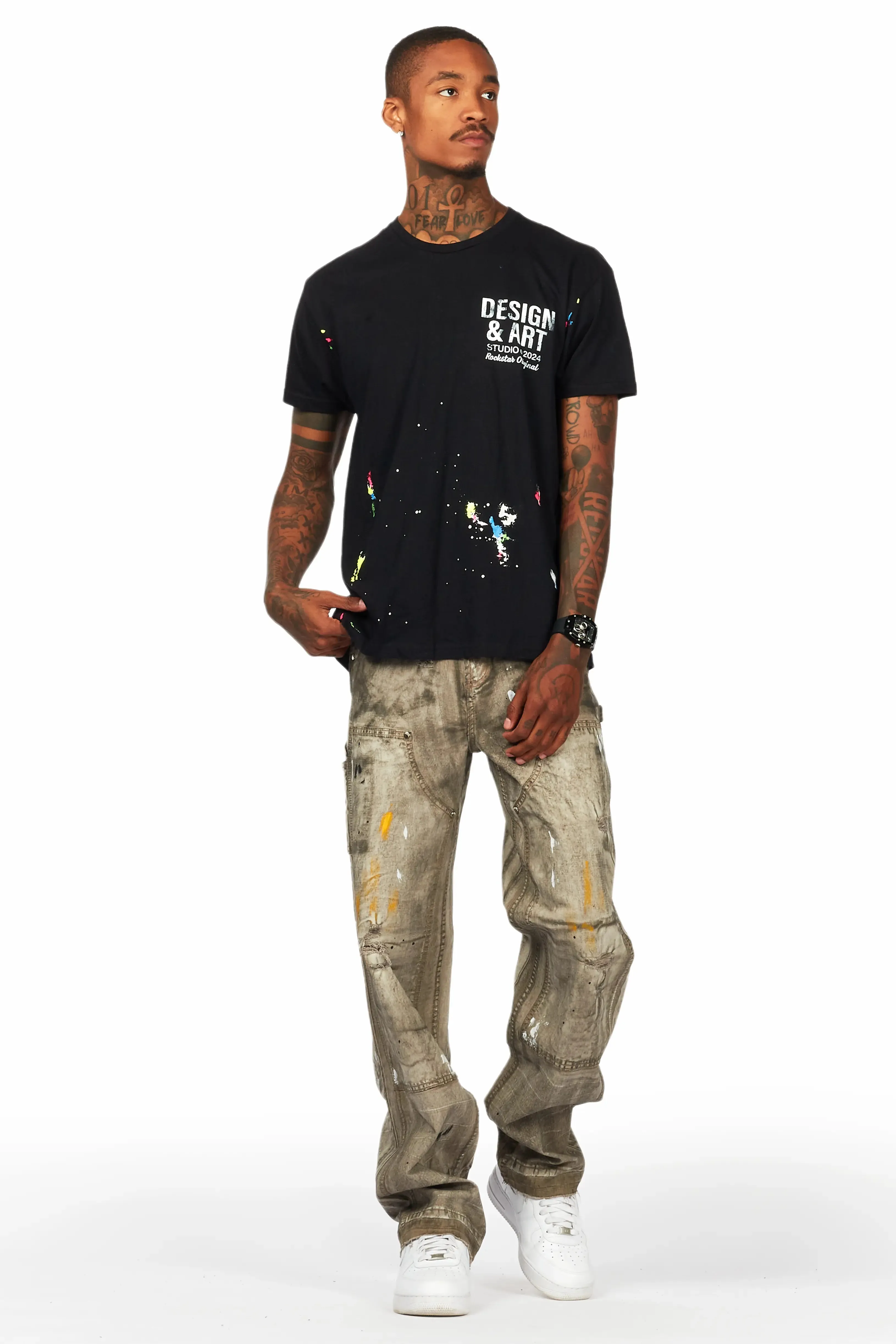 Akim Dirty Wash Baggy Fit Jean