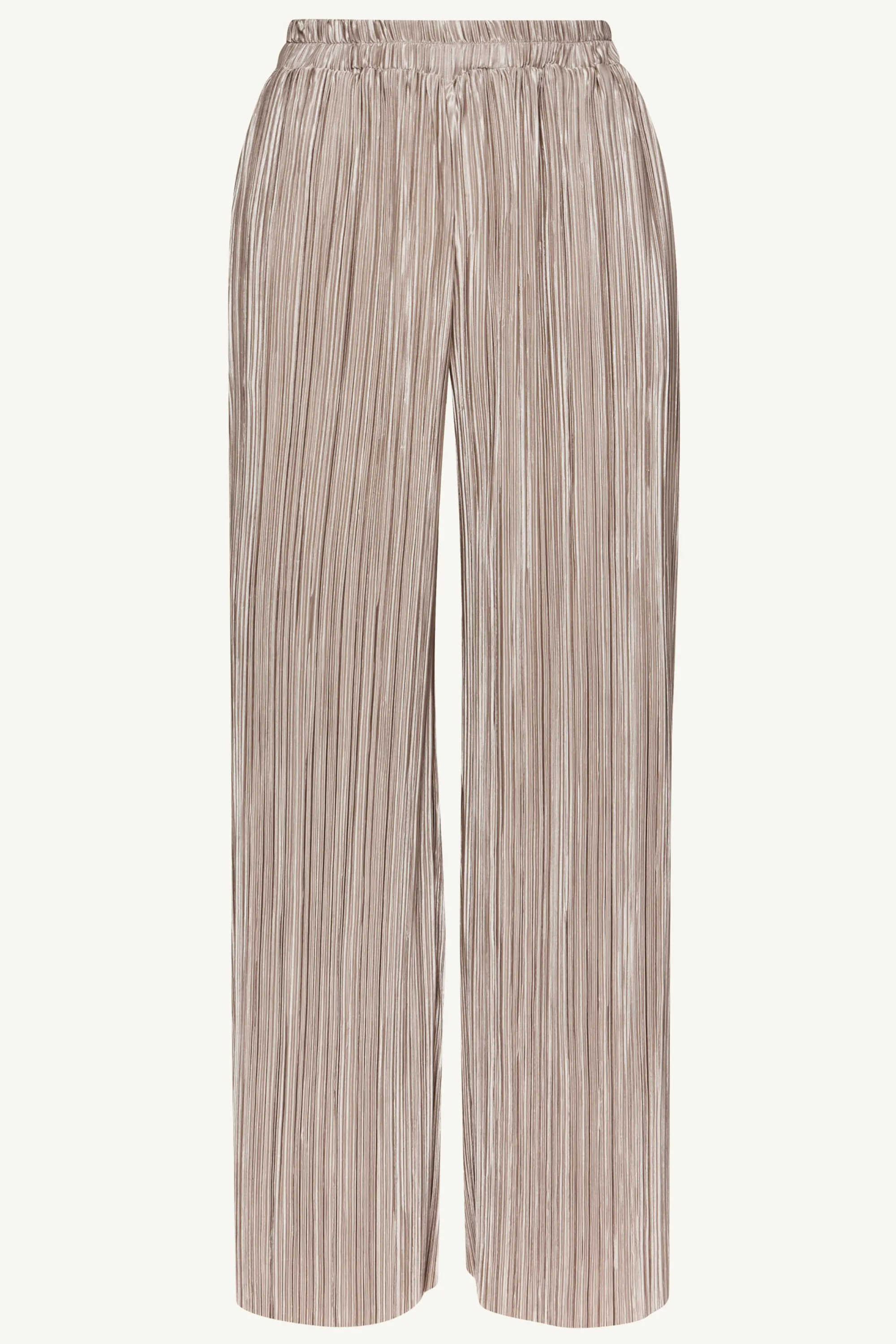 Alle Satin Plisse Wide Leg Pants - Taupe