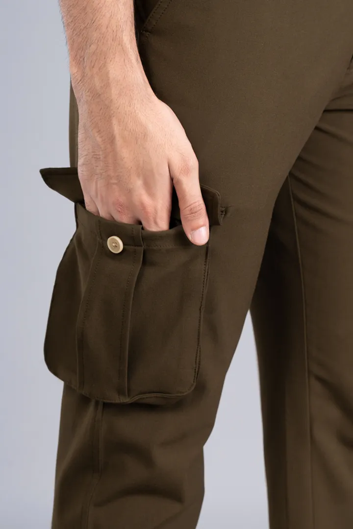 Army Olive Stretch Cargo Pants