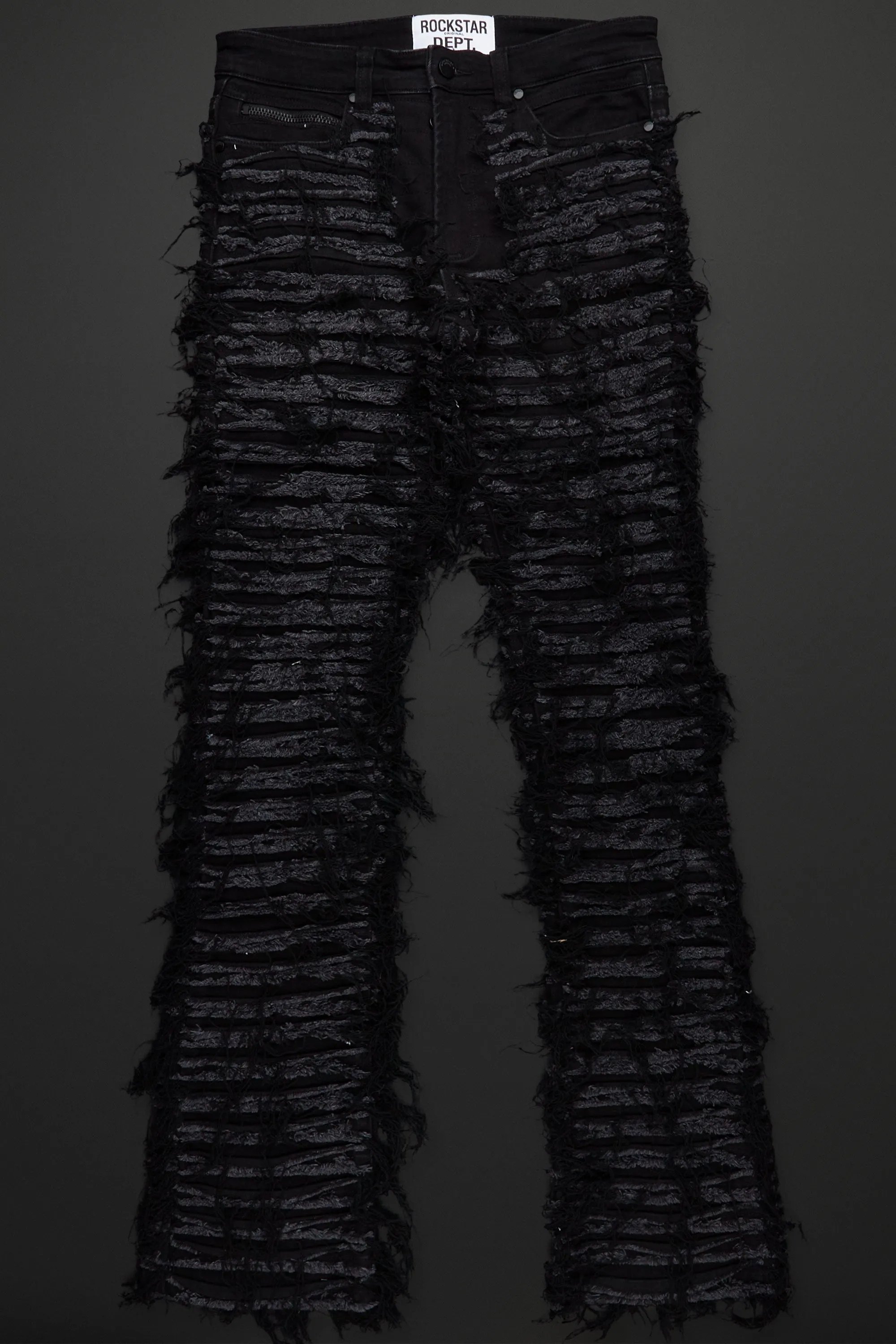 Baelor Jet Black Stacked Flare Jean