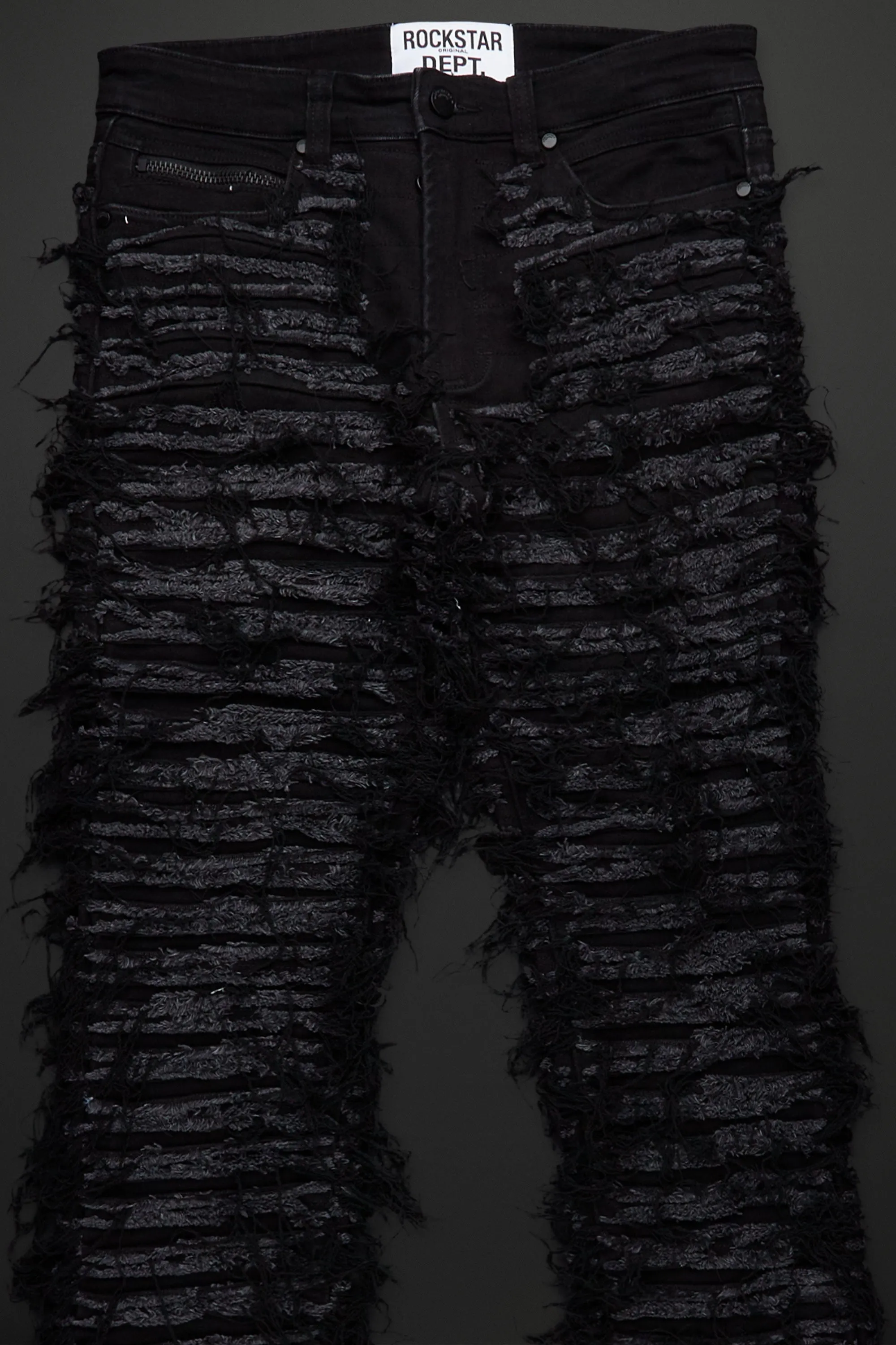 Baelor Jet Black Stacked Flare Jean