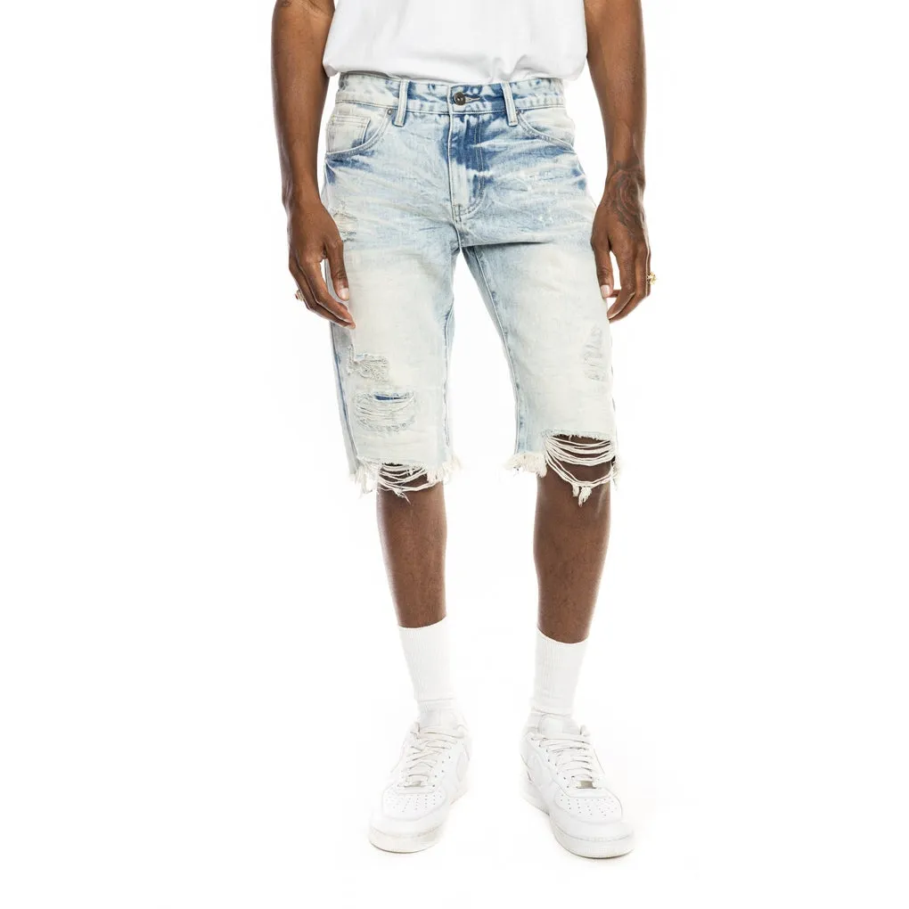 Basic Jean Shorts - Plaster Blue