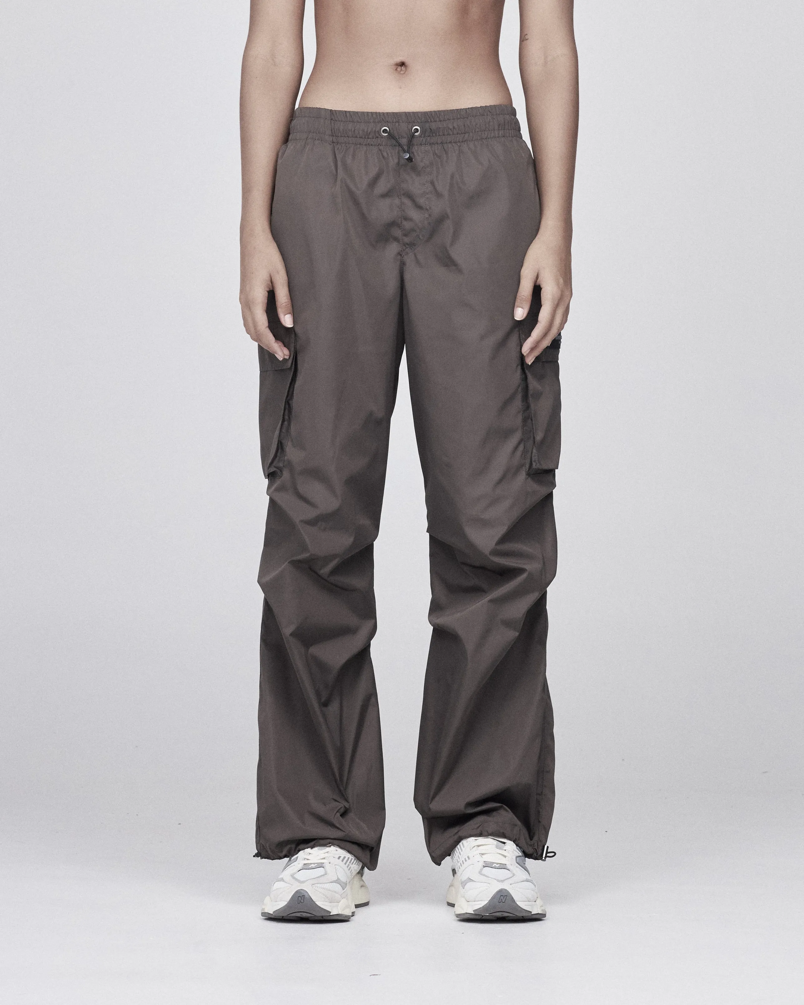 Basics Parachute Cargo Pants Brown