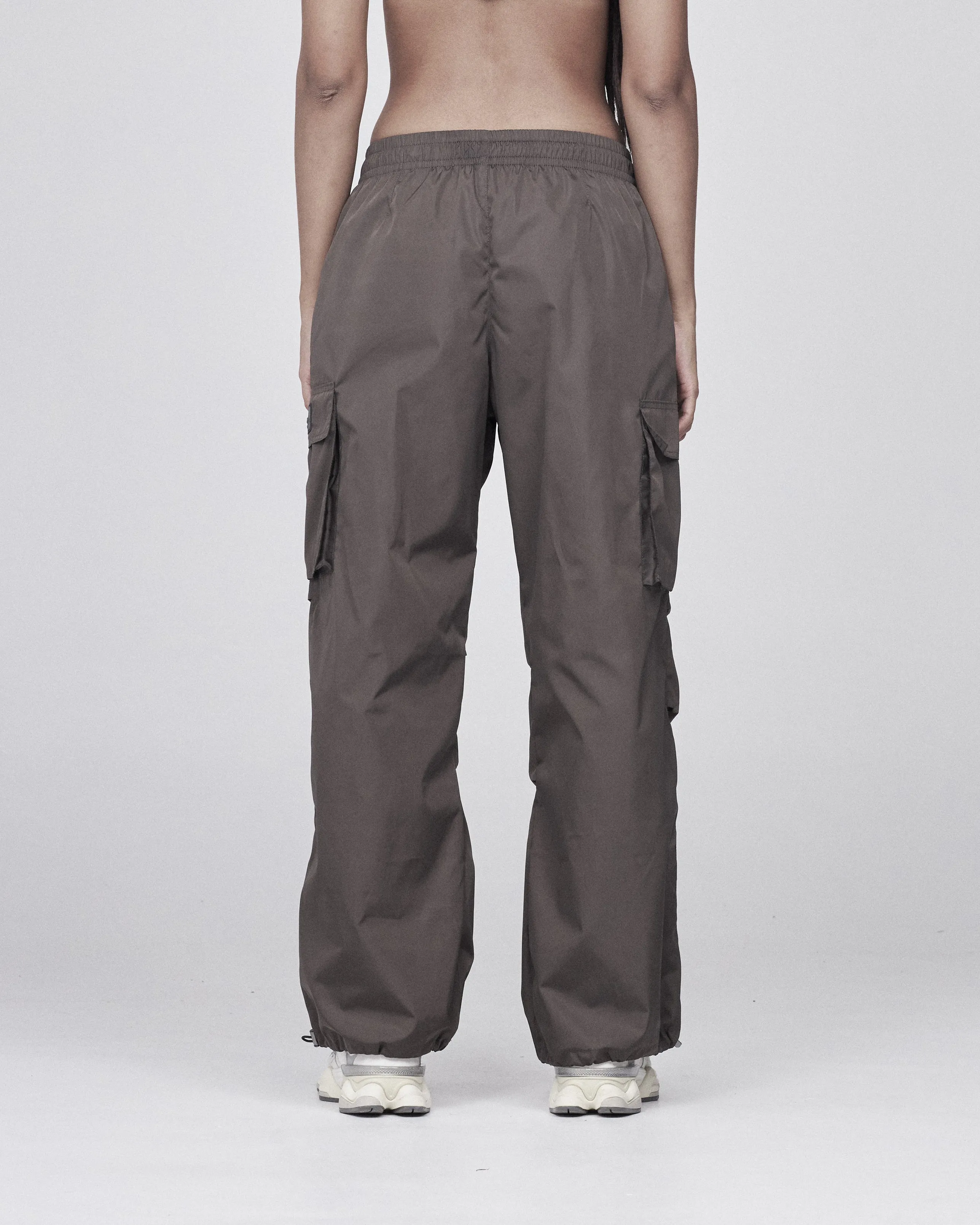 Basics Parachute Cargo Pants Brown