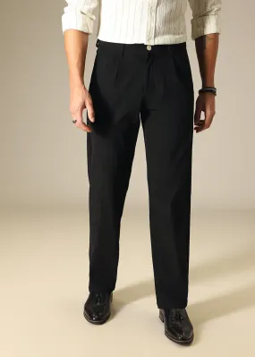 Black Textured Corduroy Pant