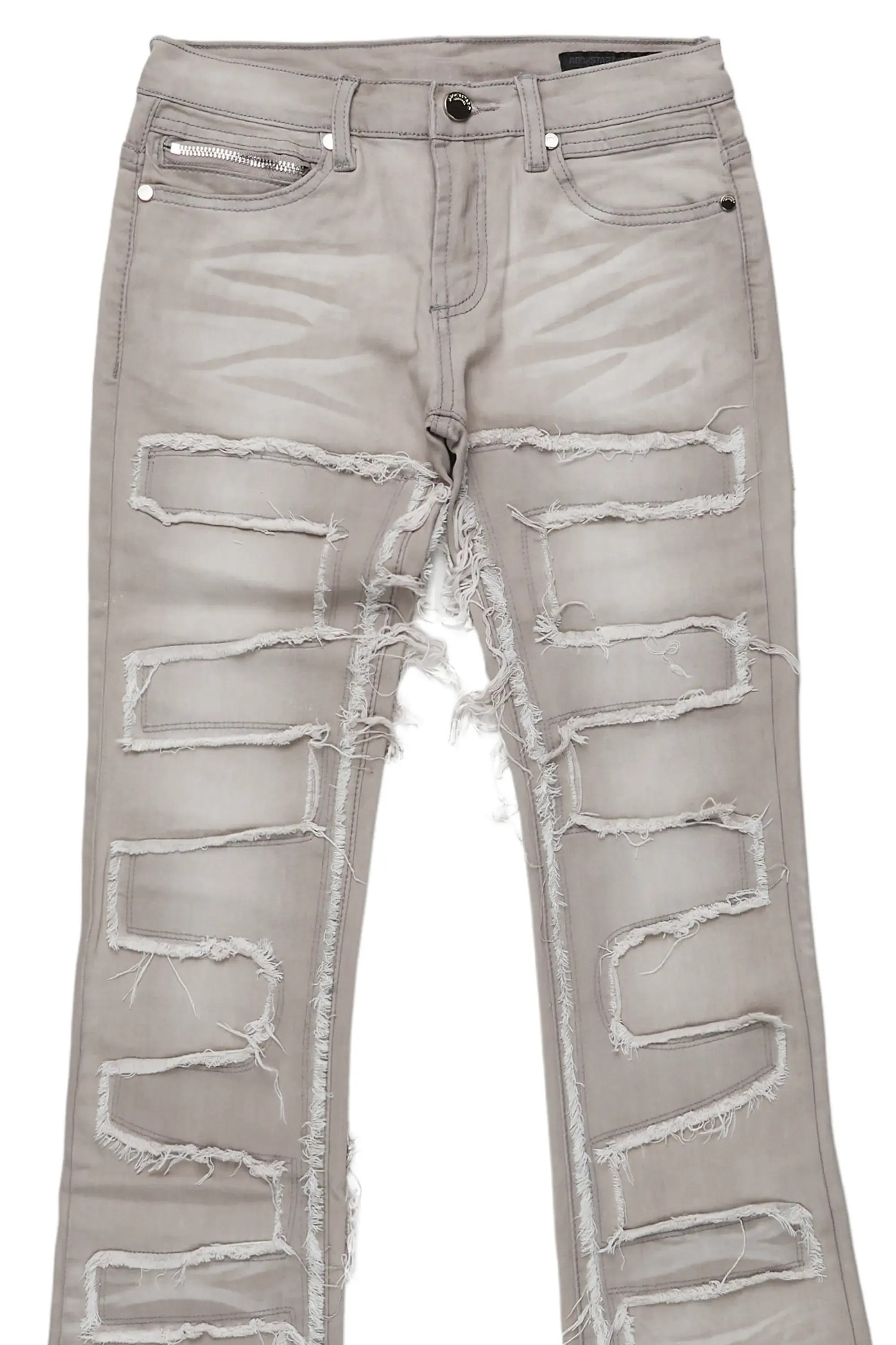 Boys Hallie Grey Super Stacked Flare Jean