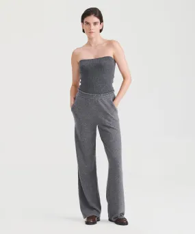 Cashmere Paperbag Wide Leg Pants