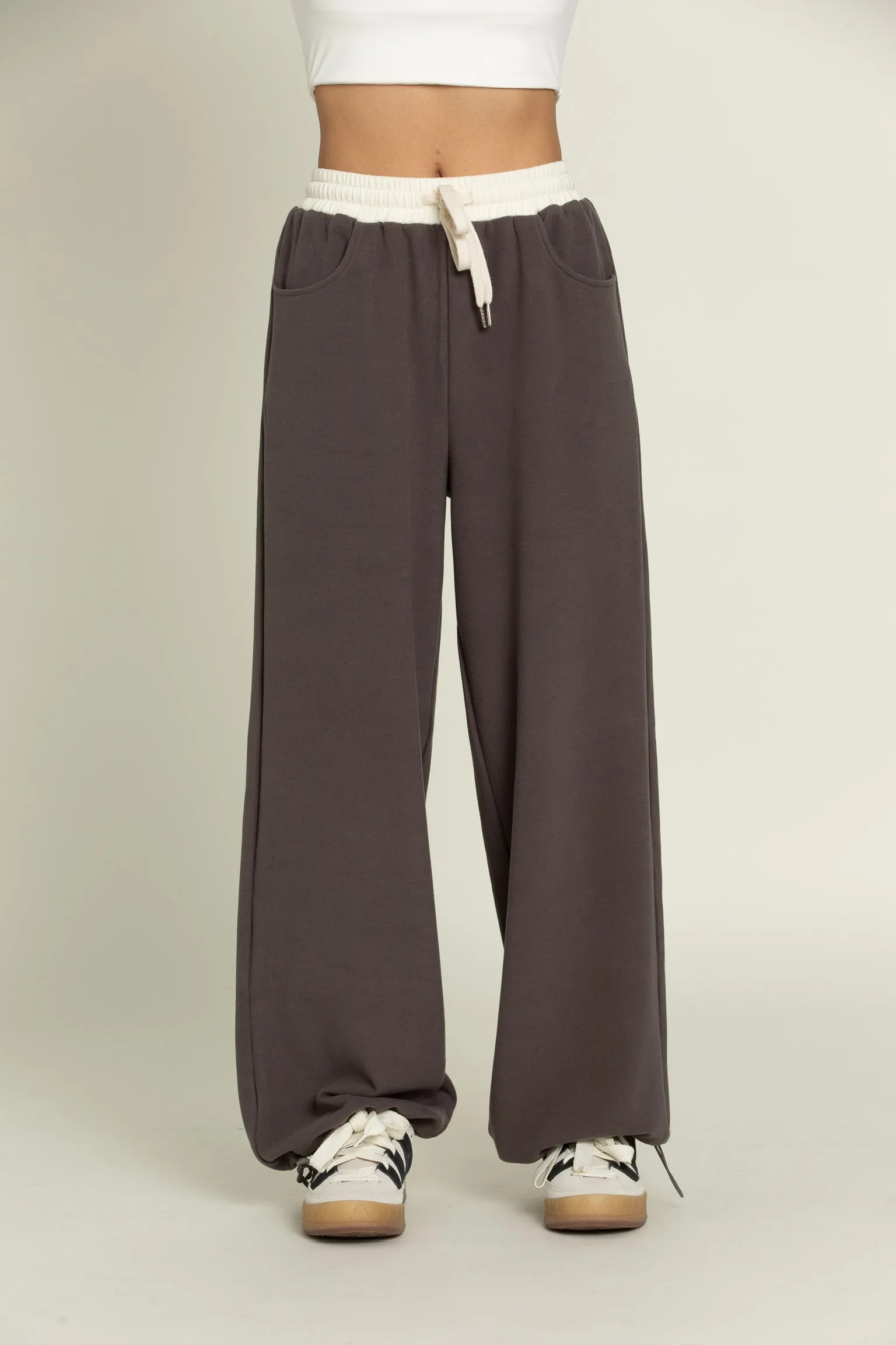 Charcoal Wide Leg Pants