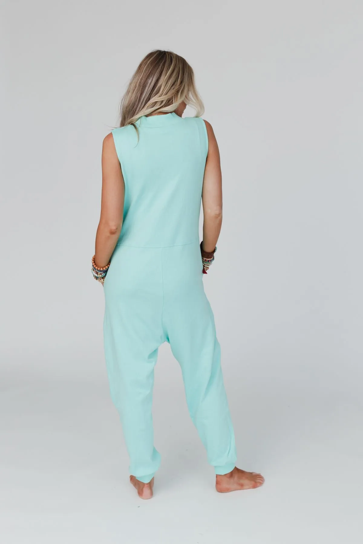 Charley Sleeveless Harem Jumpsuit - Sky Blue