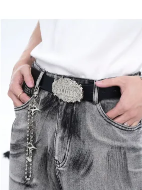 Chic Metallic Pants Chain