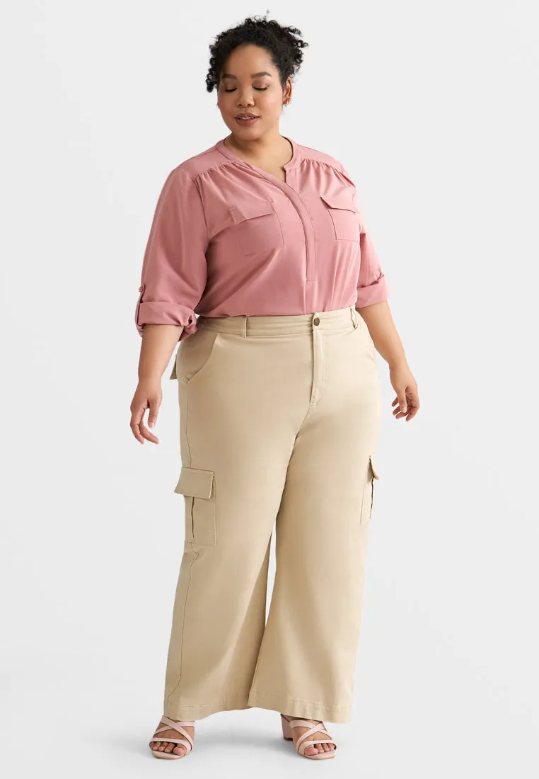 Chloe Wide Leg Pocket Cargo Pants