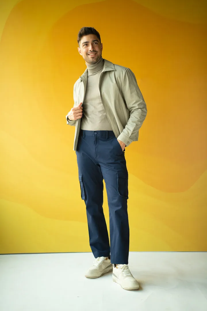 Classic Navy Stretch Cargo Pants