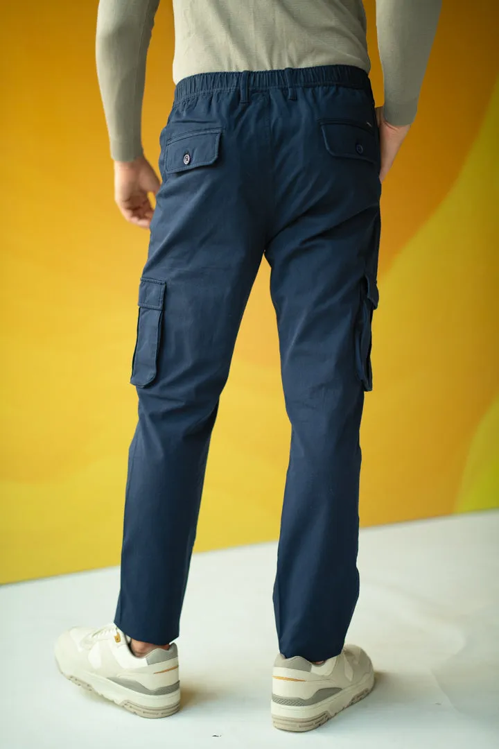 Classic Navy Stretch Cargo Pants