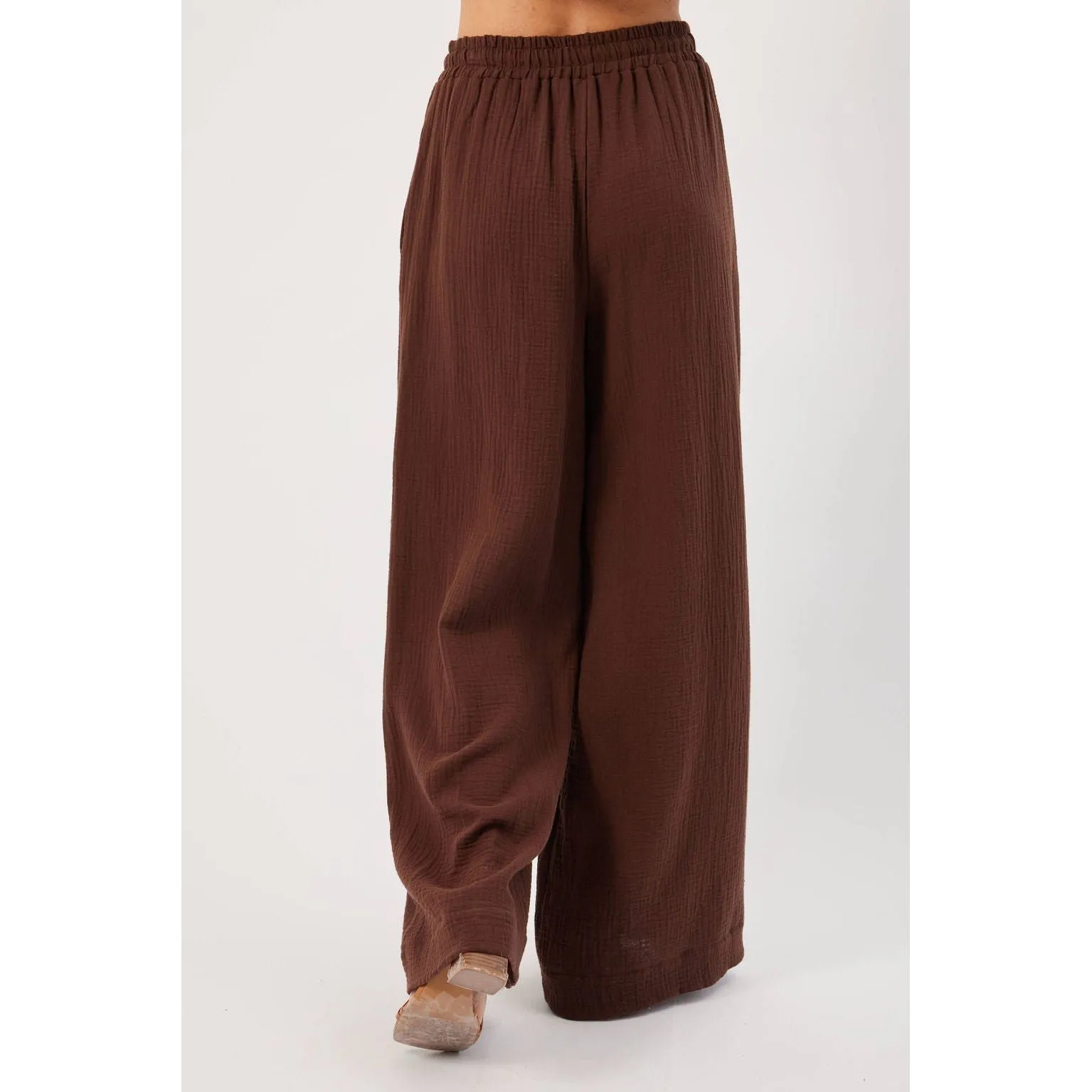 Claudia Chocolate Linen Pant