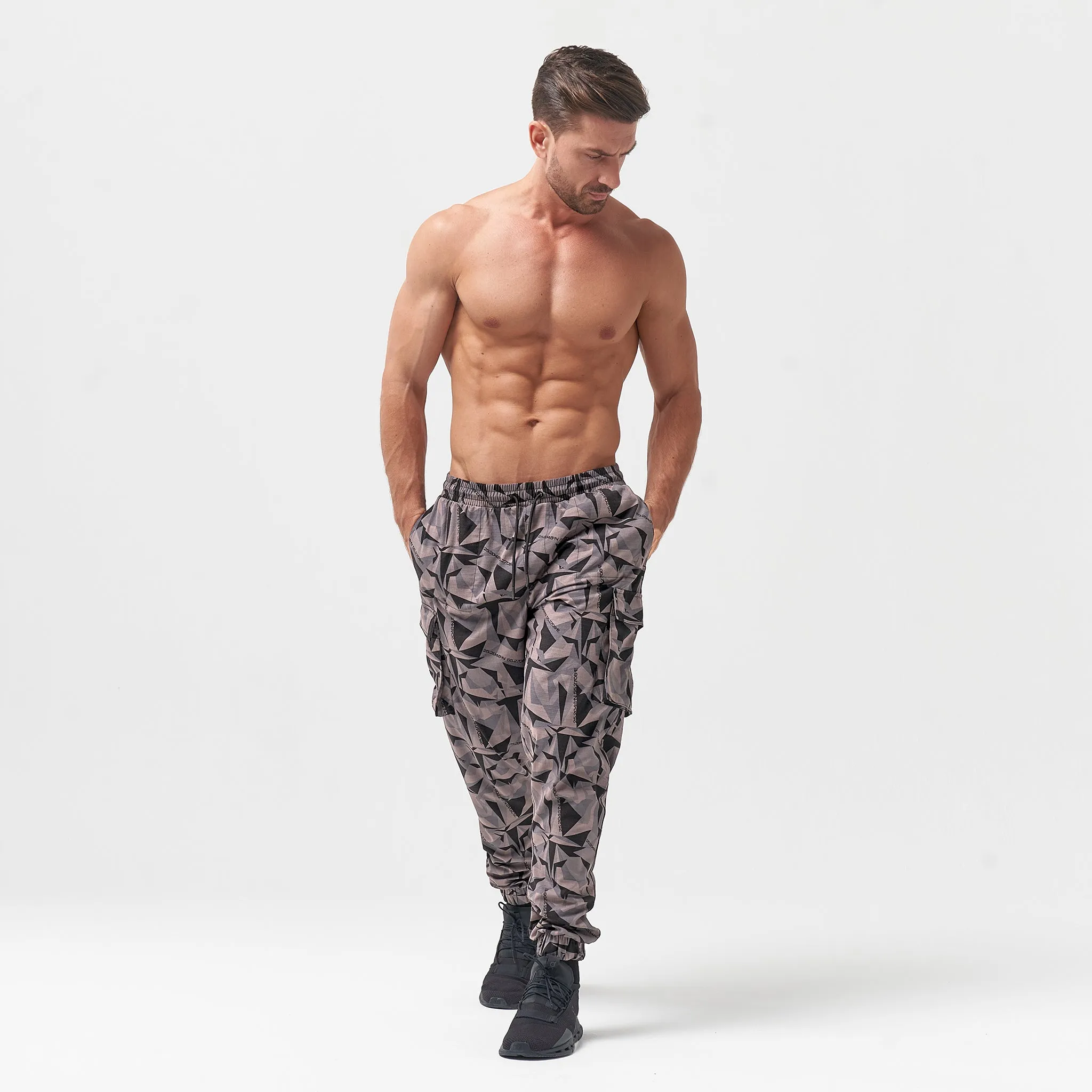 Code Camo Cargo Pants - Black Print