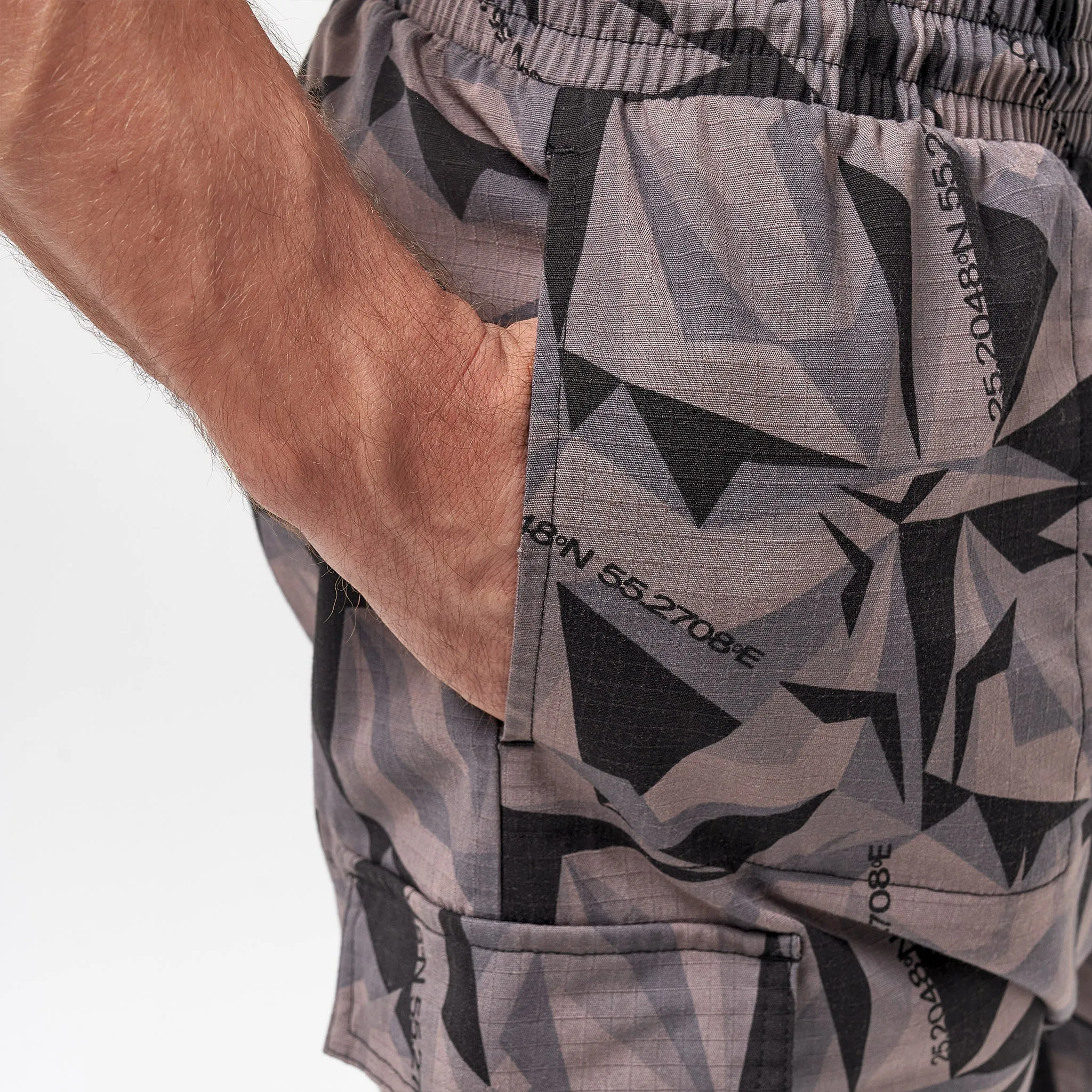 Code Camo Cargo Pants - Black Print