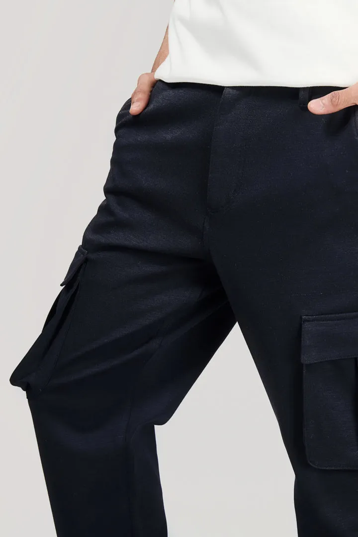 Dark Navy Power-Stretch Cargo Pants