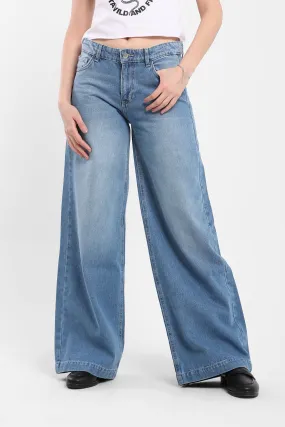 Denim Pants - Mid Wash