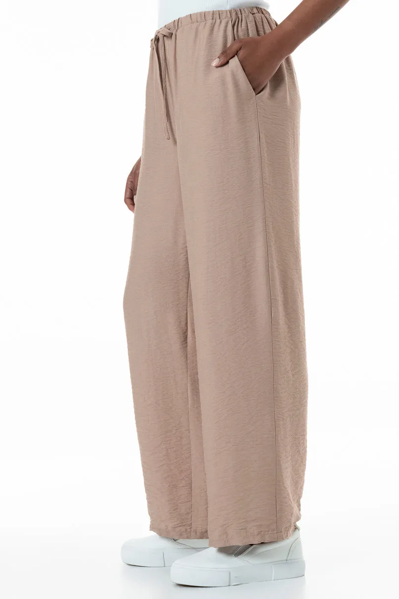 Elasticated Pants _ 152035 _ Taupe