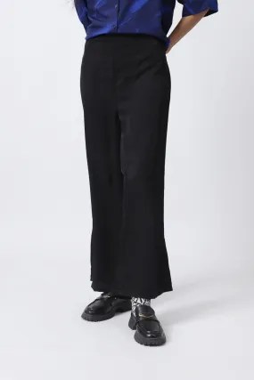 ELASTICATED WIDE LEG PANTS