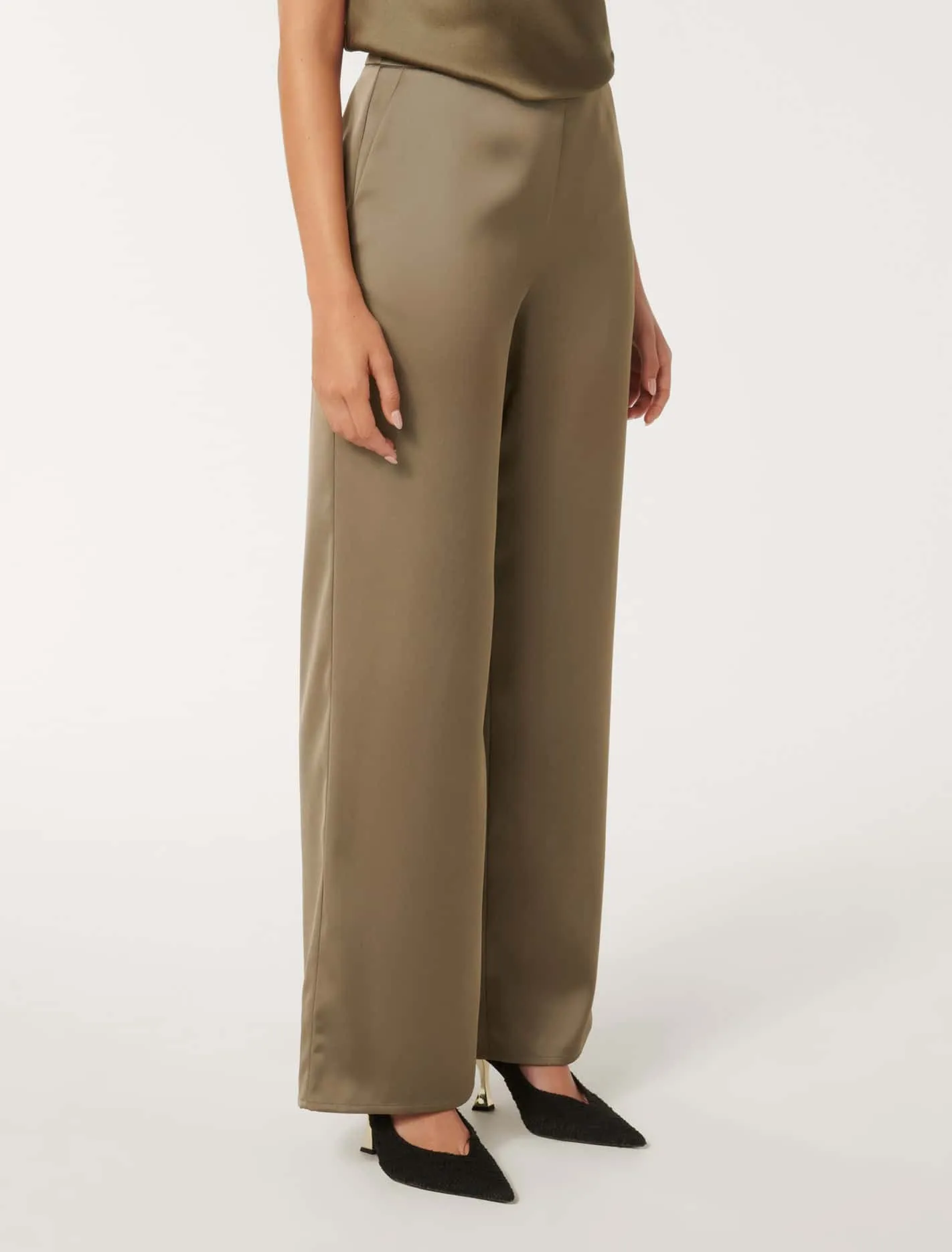 Emila Satin Wide Leg Pants