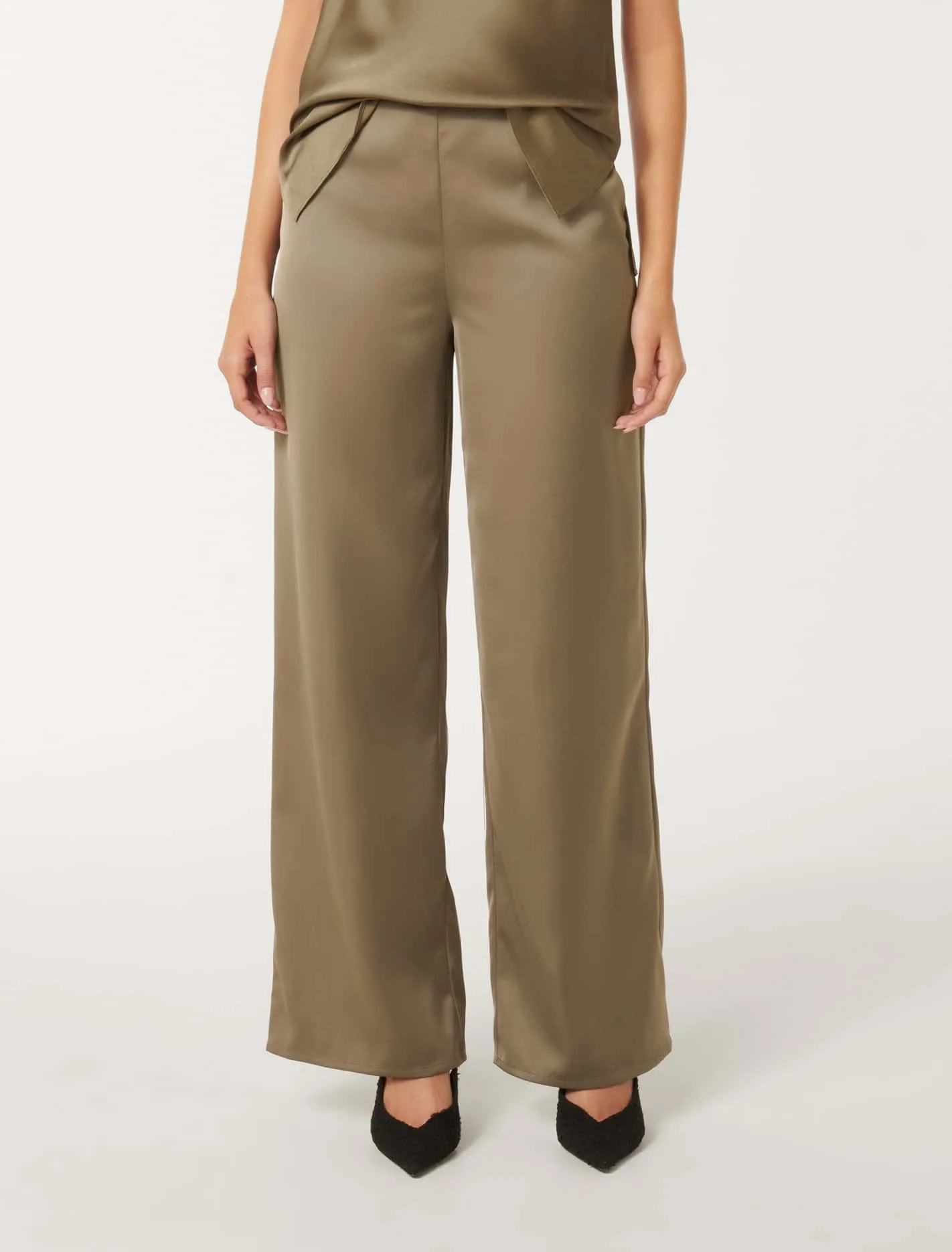 Emila Satin Wide Leg Pants