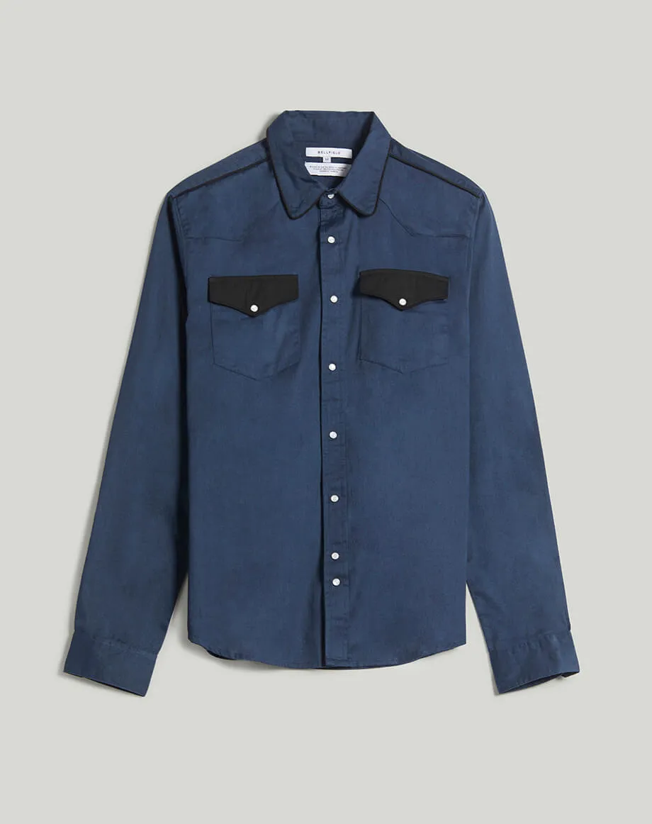 ERSATZ WESTERN MEN’S SHIRT | NAVY