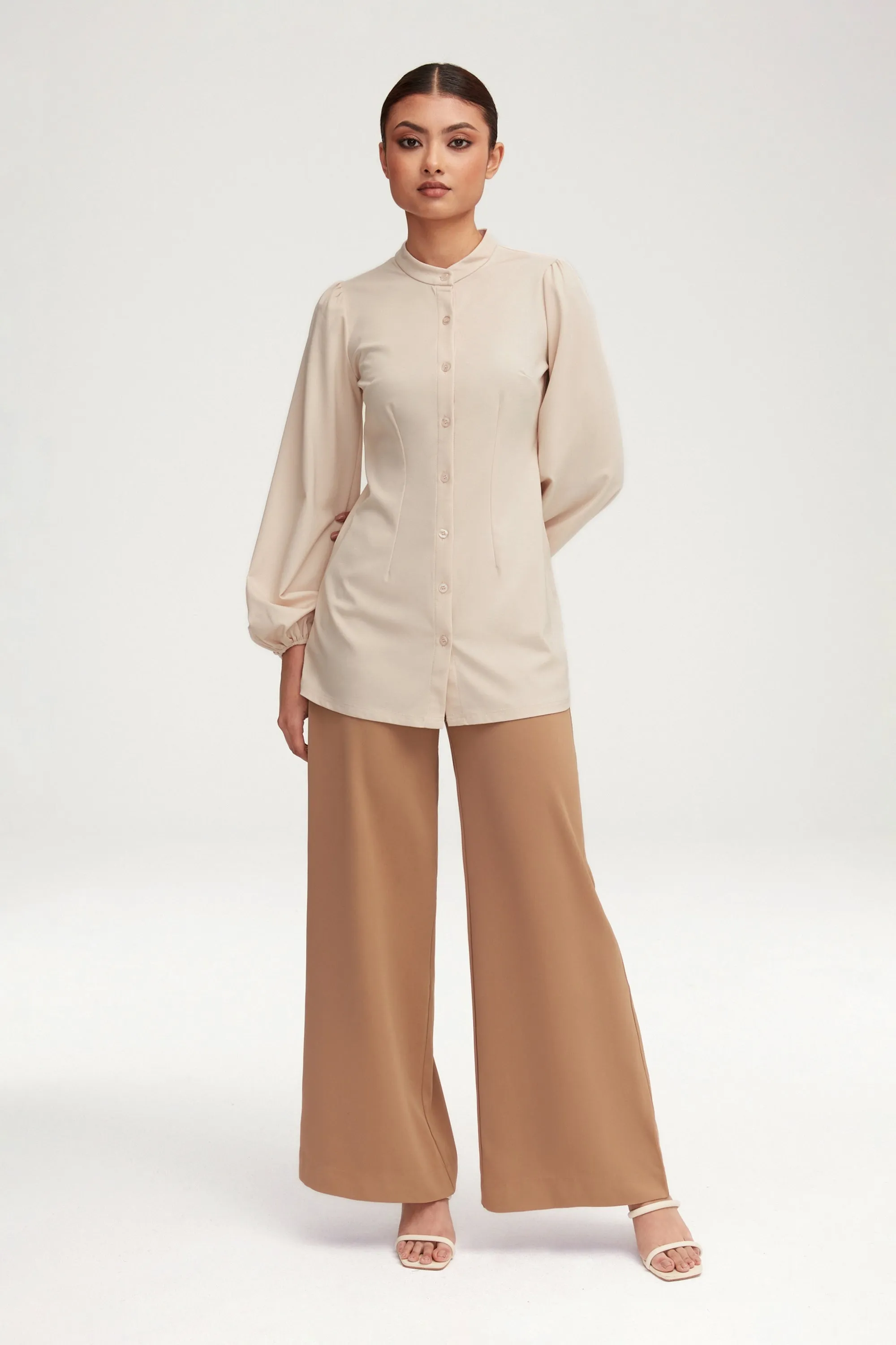 Essential Ultra Wide Leg Pants - Caffe