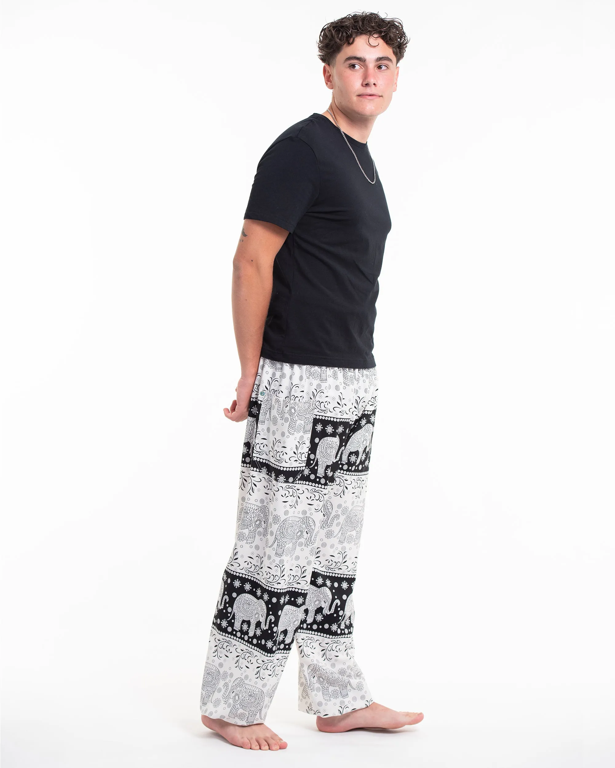 Floral Elephant Tall Harem Pants in Black