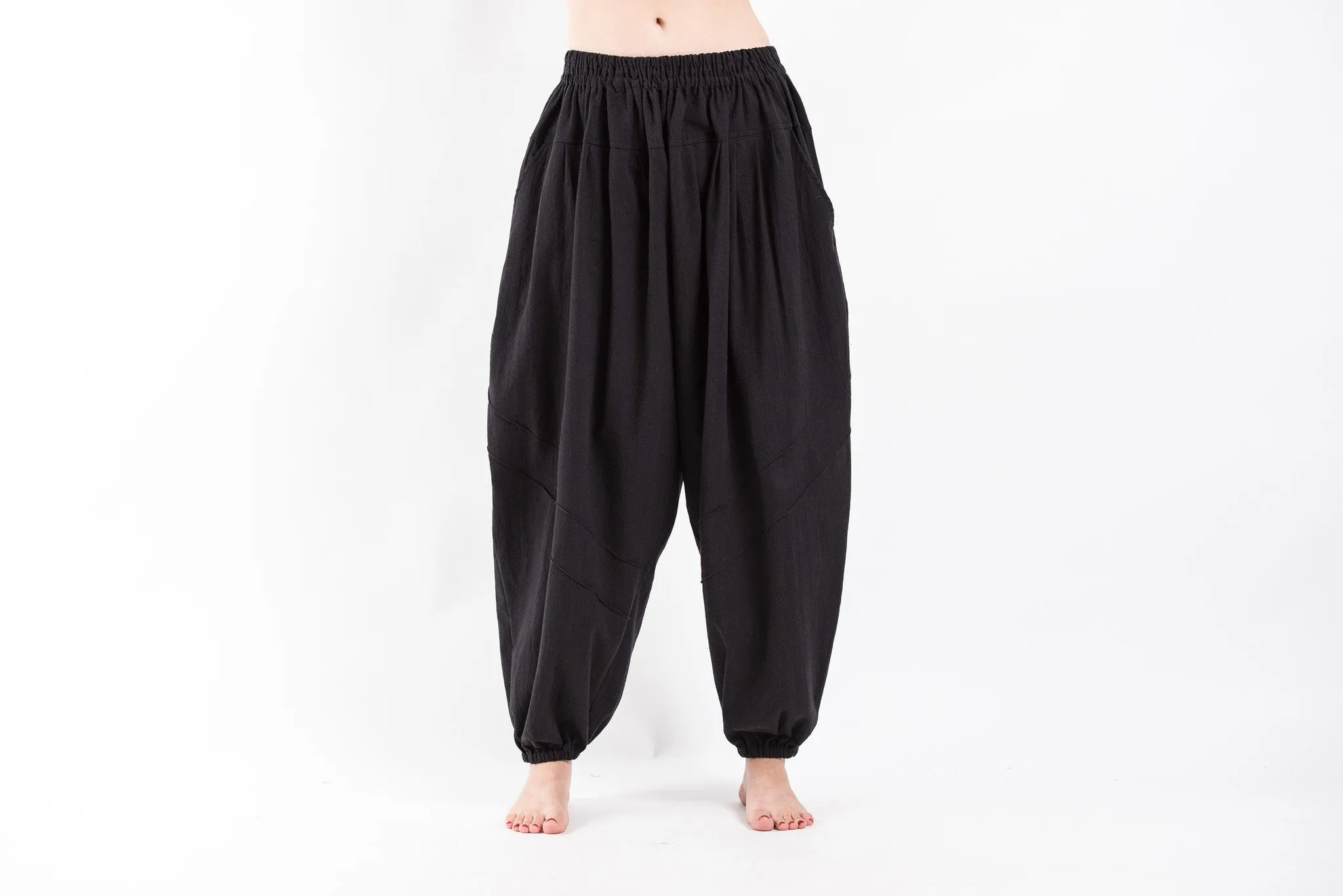 Genie Women's Cotton Harem Pants in Black