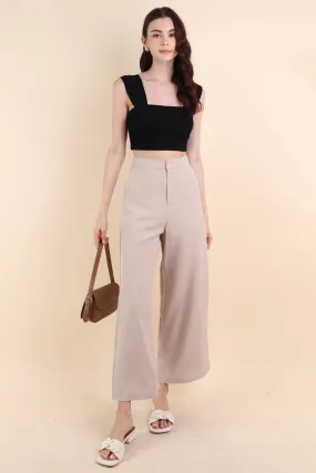 GEORGIA WIDE-LEG PANTS IN ECRU