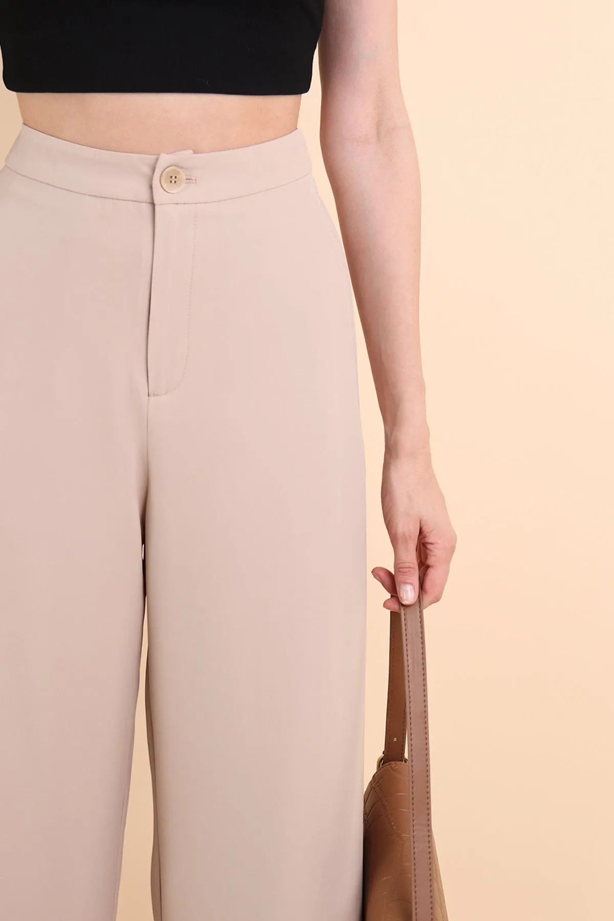 GEORGIA WIDE-LEG PANTS IN ECRU