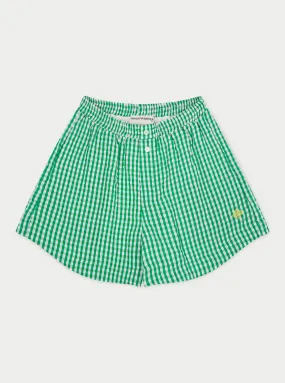 GINGHAM SHORTS - GREEN