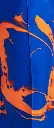 House Of Holland Marble Print Trousers in Blue And Orange