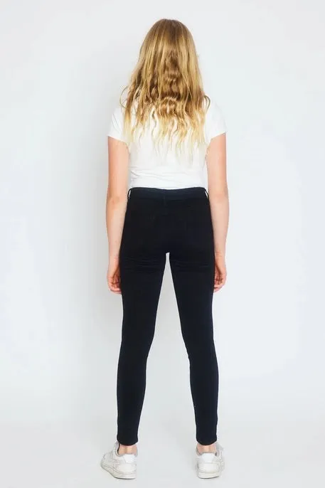 Kan Can Mid Rise Black Skinny Stretch Jean