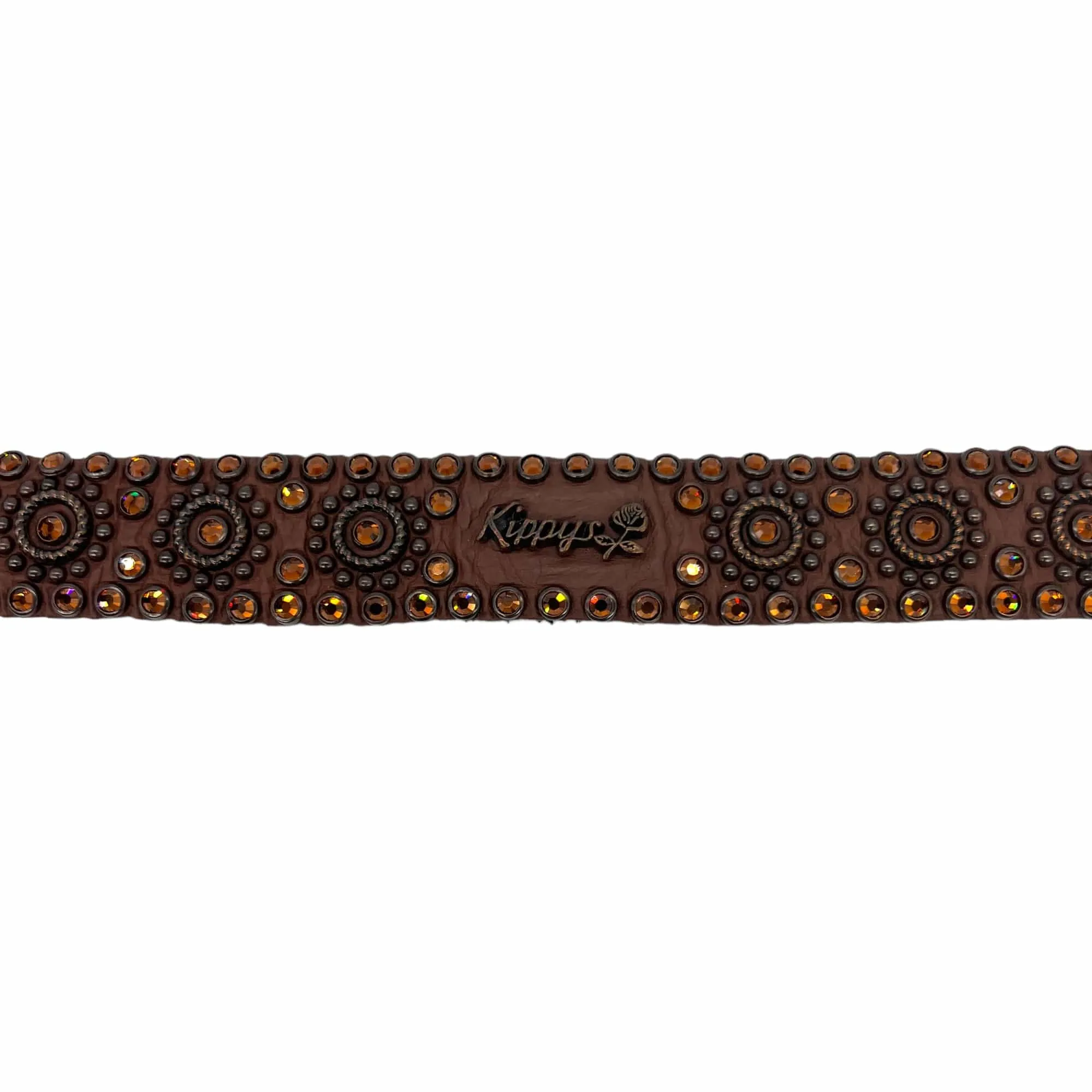 KIPPYS Swarovski Crystal Embellished Western Style Cowgirl Belt - Brown