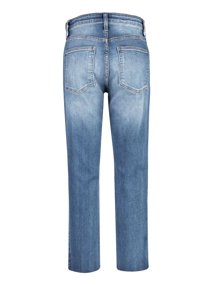 KUT: Rachael High Rise Mom Jean with distress