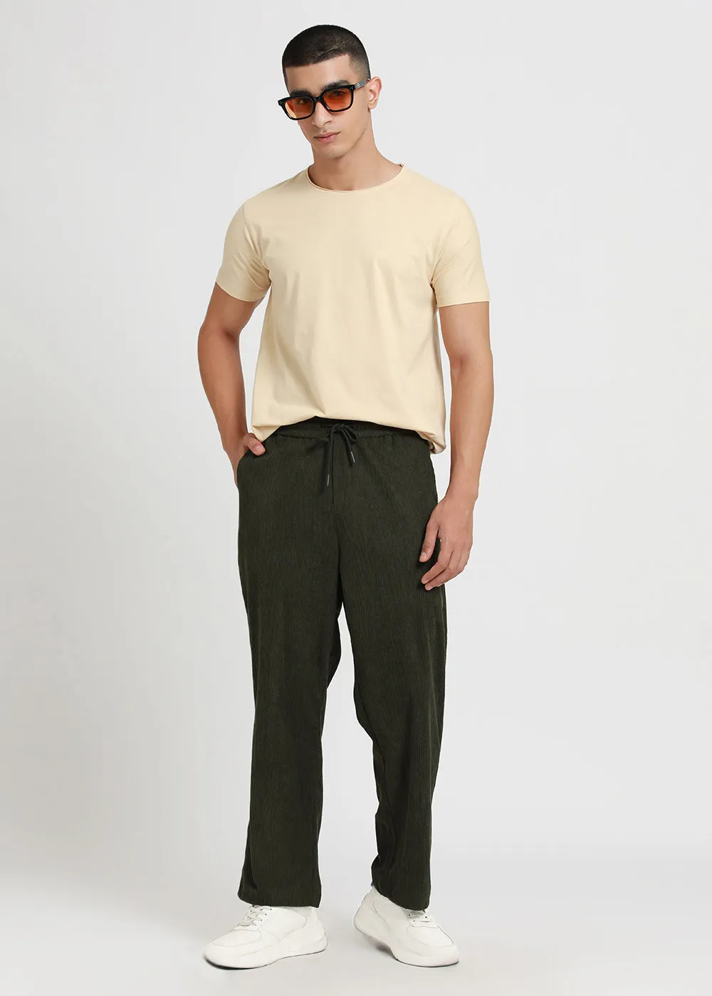 Laurel Green Corduroy Pants