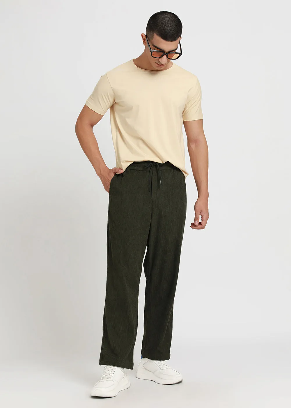 Laurel Green Corduroy Pants