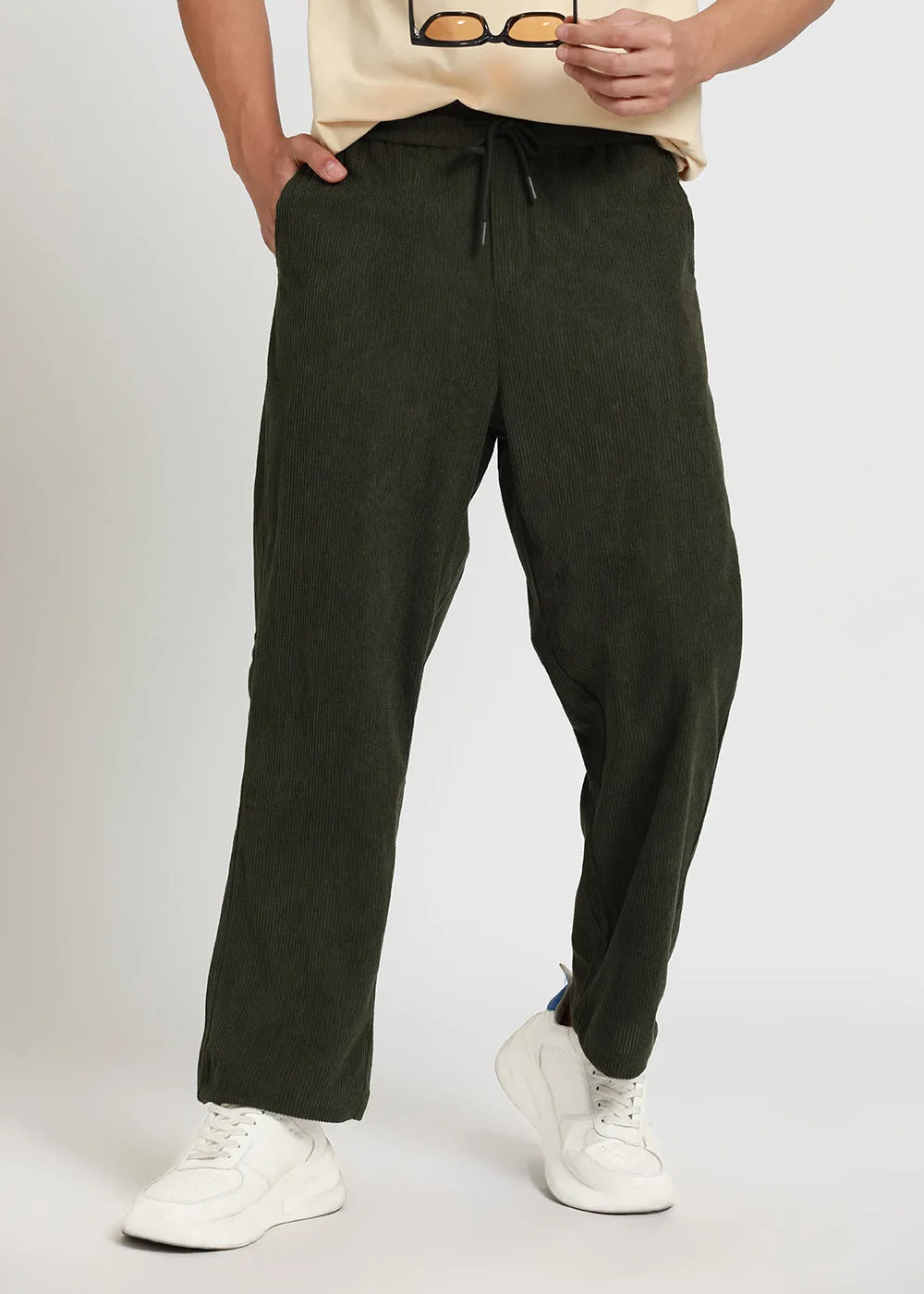 Laurel Green Corduroy Pants