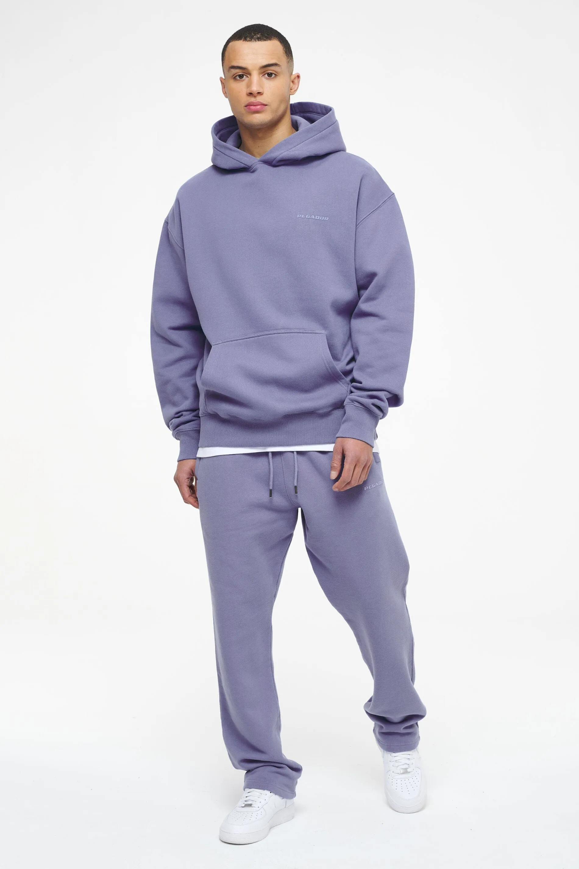 Logo Wide Sweat Pants Vintage Washed Magic Violet Gum