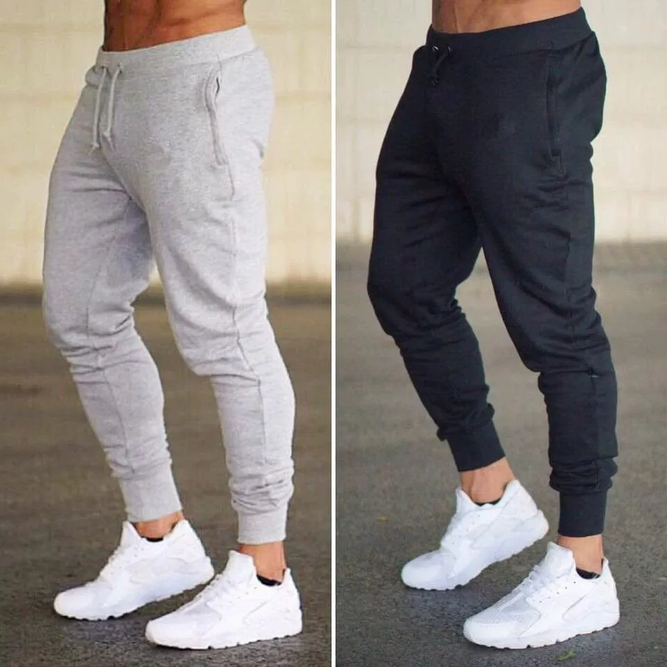 Muscle Workout Sports Pants Men's Running Workout Sweat Quick-Dry Tapered Casual Trousers Lace Tight Training Pant