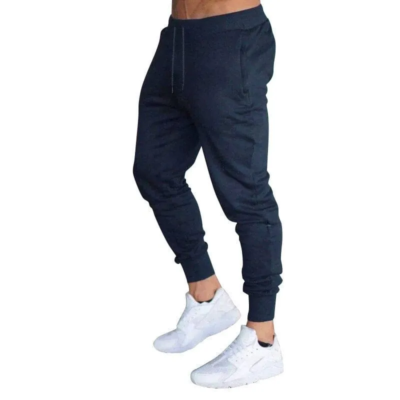 Muscle Workout Sports Pants Men's Running Workout Sweat Quick-Dry Tapered Casual Trousers Lace Tight Training Pant